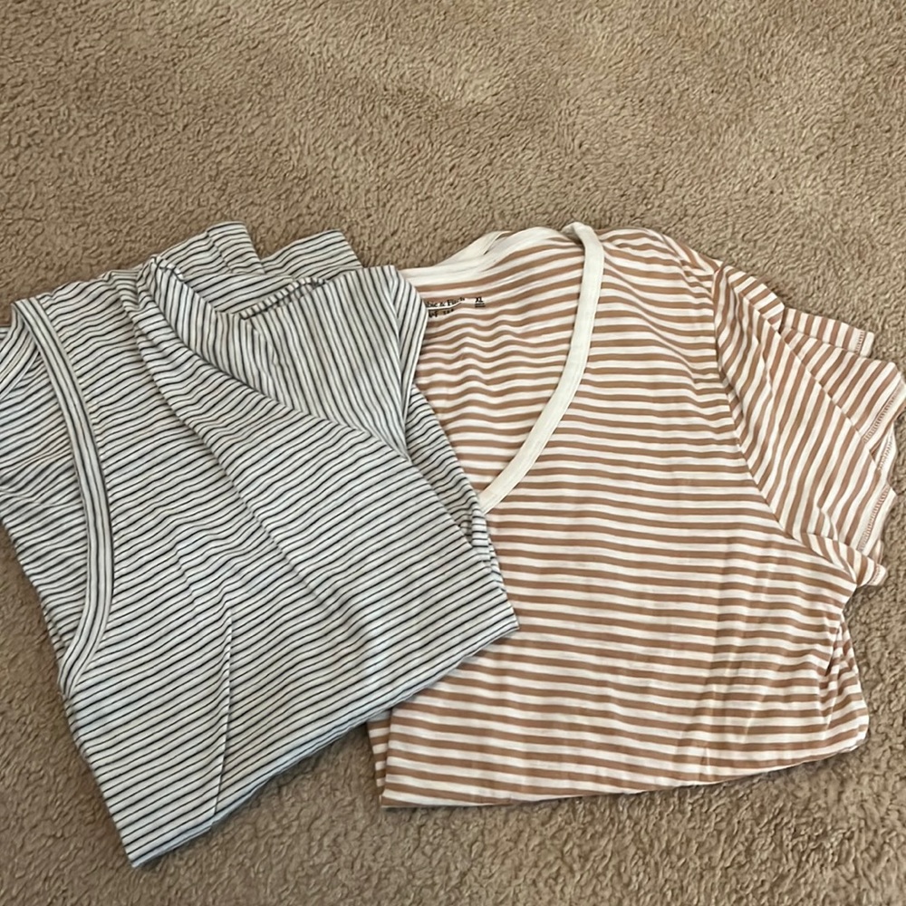 2 Striped Tee Shirts